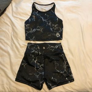 NWT BuffBunny Aurora Limited Shorts & Crop Top
